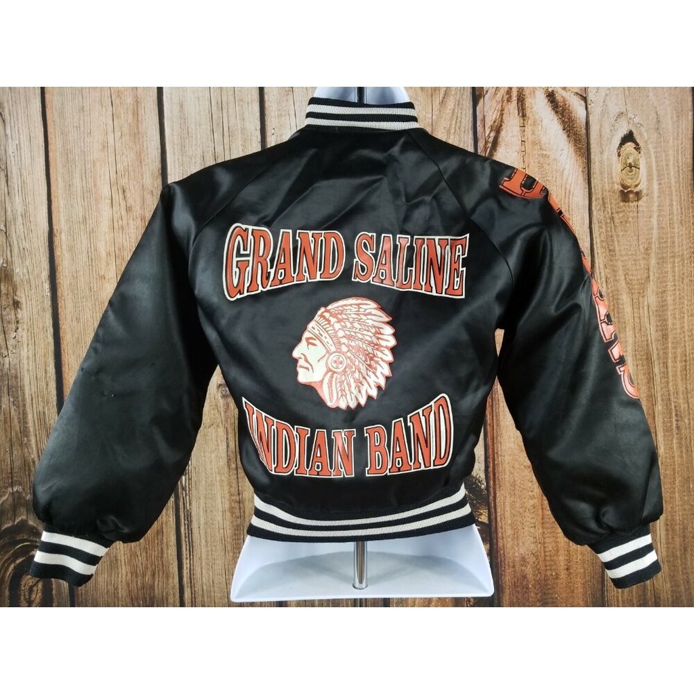 Grand Saline High School Texas Vintage 70s Band Satin Jacket Women Very Small